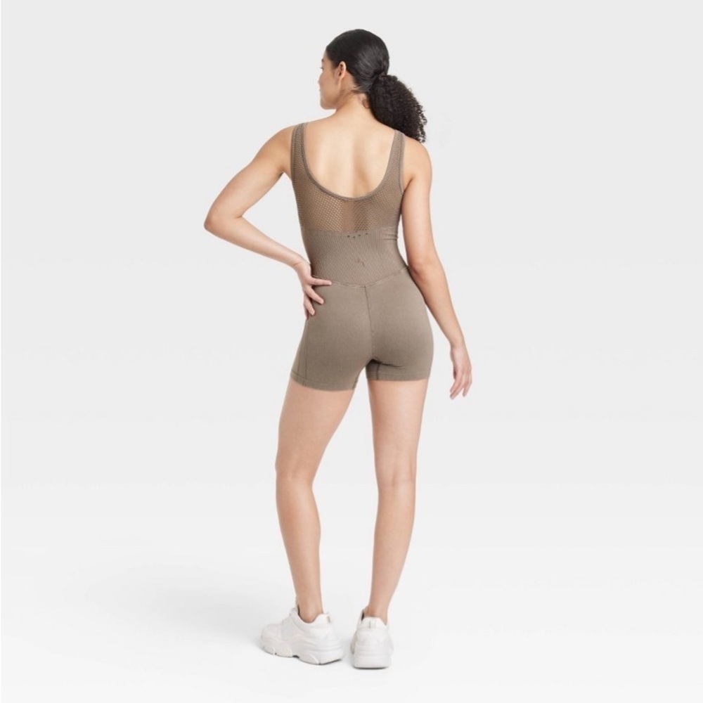 Women's Seamless Short Active Bodysuit - JoyLab™ Taupe new - Picture 2 of 10